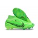 Nike Mercurial Superfly 9 Elite FG Neuf MDS 008 - Vert Noir Vert