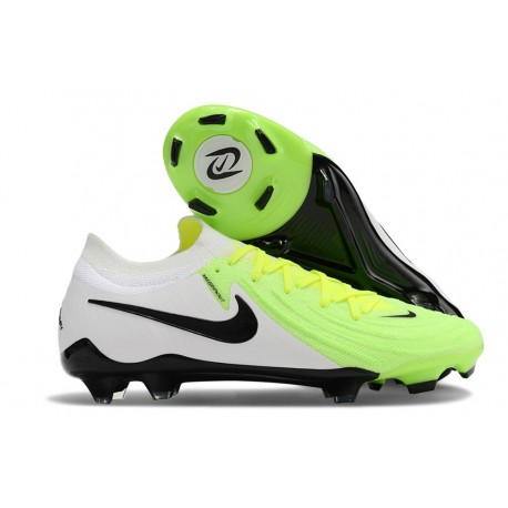 Nike Phantom GX II Elite FG Crampon Vert Blanc Noir