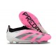 adidas Predator Elite Laceless FG Blanc Rose Noir
