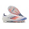 adidas F50 Elite Sans Lacets FG Advancement - Blanc Bleu Rouge 
