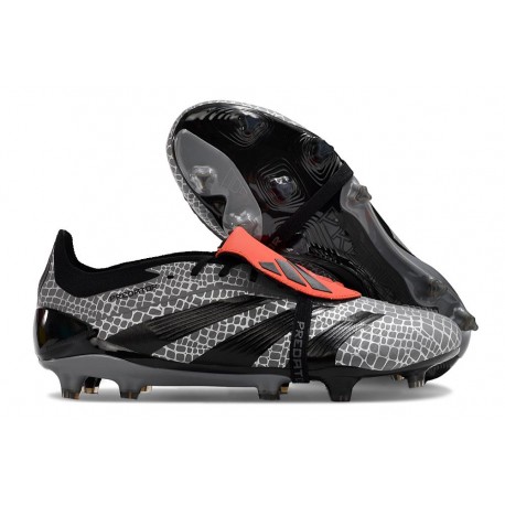 adidas Predator EliteTongue FG Noir Gris Rouge