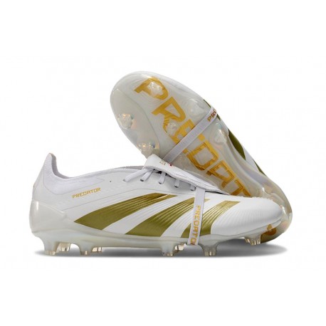 adidas Predator EliteTongue FG Blanc Ftwr Or Métallique 
