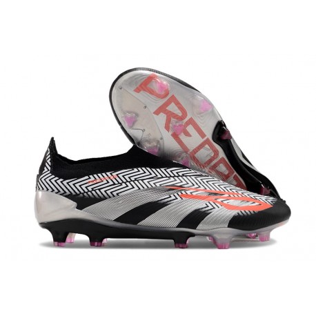 adidas Predator Elite Laceless FG Noir Argent Orange