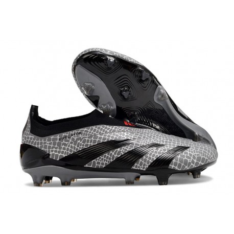 adidas Predator Elite Laceless FG Gris Noir