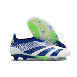adidas Predator Elite Laceless FG Blanc Bleu Vert