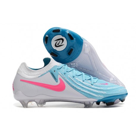Chaussures de football Nike Phantom GX 2 Elite FG Bleu Blanc Rose