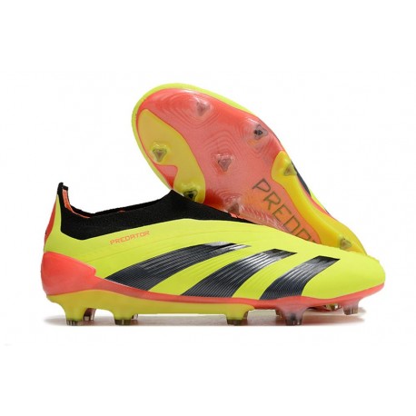 Chaussure adidas Predator Elite FG Jaune Noir