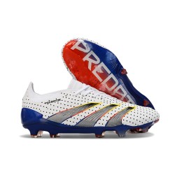 Chaussure adidas Predator Elite FG Blanc Gris Rouge Bleu