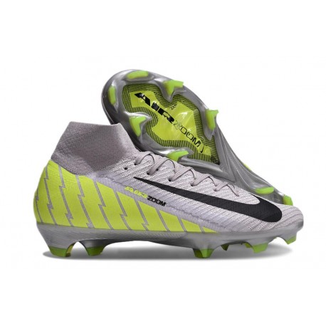 Crampon Nike Mercurial Superfly X Elite FG Gris Noir Vert