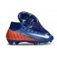 Crampon Nike Mercurial Superfly X Elite FG Bleu Orange Blanc