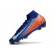 Crampon Nike Mercurial Superfly X Elite FG Bleu Orange Blanc