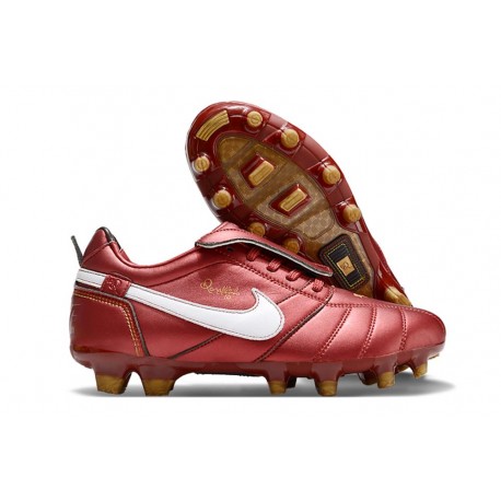 Crampons Foot Nike Tiempo Legend 10 Elite FG Rouge Blanc