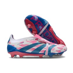 Adidas Predator Elite Foldover Tongue FG Blanc Ftwr Bleu Solaire Rose Solaire