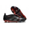 Adidas Predator Elite Foldover Tongue FG Noir Gris Quatre Rouge Lucide