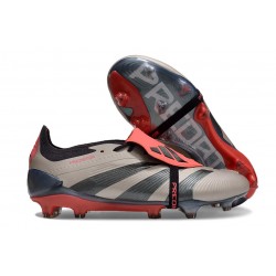 Adidas Predator Elite Foldover Tongue FG Platin Métallique Noir Aurore Carbone