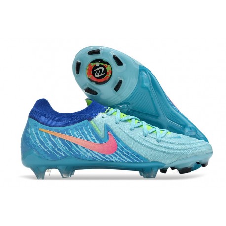 Nike Phantom GX II Elite FG Crampon Bleu Rose