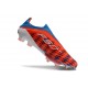 Crampons adidas F50+ Laceless FG Rouge Blanc Bleu