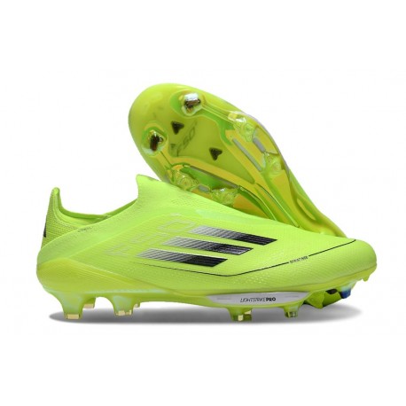 Crampons adidas F50+ Laceless FG Jaune Solaire Noir