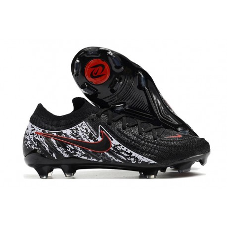 Nike Phantom GX II Elite FG Crampon Noir Blanc Rouge