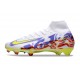 Nike Air Zoom Mercurial Superfly 10 Elite FG Blanc Jaune Violet