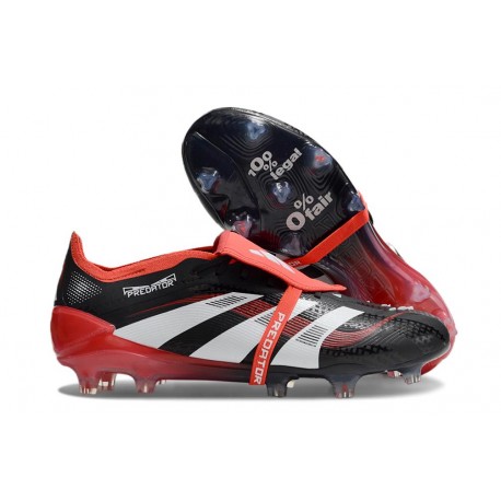Crampons Adidas Predator Elite FT FG X MOMENTS Noir Blanc Rouge Vif
