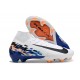 Nike Air Zoom Mercurial Superfly 10 Elite FG Blanc Noir Bleu
