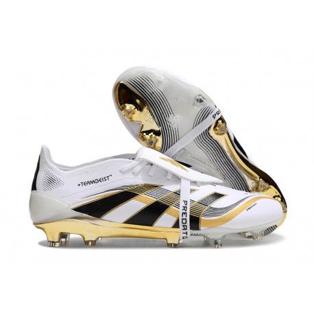 Crampons Adidas Predator Elite FT FG Blanc Ftwr Or Métallique