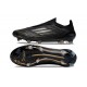 adidas F50 Elite Sans Lacets FG Noir Argenté Doré