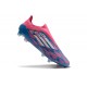 adidas F50 Elite Sans Lacets FG Bleu Solaire Blanc Ftwr Rose