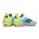 adidas F50 Elite Sans Lacets FG Bleu Très Pâle Semi Bleu Lucide Jaune Semi Solaire