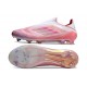 adidas F50 Elite Sans Lacets FG Rose Blanc