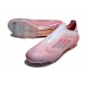 adidas F50 Elite Sans Lacets FG Rose Blanc
