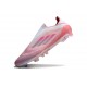 adidas F50 Elite Sans Lacets FG Rose Blanc