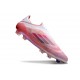 adidas F50 Elite Sans Lacets FG Rose Blanc