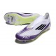 adidas F50 Elite Sans Lacets FG X Messi Blanc Ftwr Noir Violet Uni