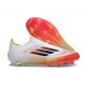 adidas F50 Elite Sans Lacets FG Blanc Noir Jaune Solaire Rouge