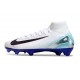 Nike Air Zoom Mercurial Superfly 10 Elite FG Blanc Bleu Noir
