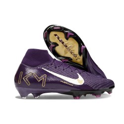 Nike Zoom Mercurial Superfly X Elite FG X MBAPPÉ Violet Grandiose Ivoire Pâle
