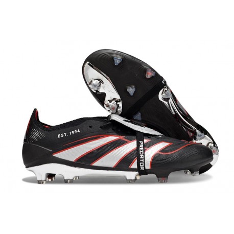 Crampons Adidas Predator Elite FT FG Noir Blanc Rouge