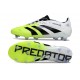 Crampon de Football adidas Predator Elite FG Blanc Noir Citron Lucid