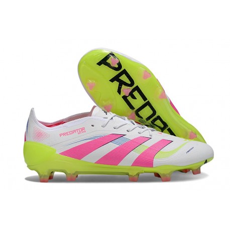 Crampon de Football adidas Predator Elite FG Blanc Rose