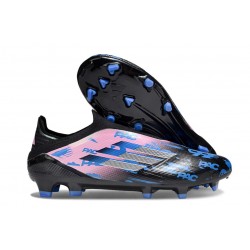 adidas F50 Elite Sans Lacets FG Noir Bleu Rose