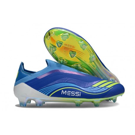 Crampons de Foot adidas F50 Elite LL FG Equipe Bleu Royal Jaune Solaire