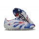Crampon de Football adidas Predator Elite FG Blanc Bleu Rouge