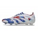 Crampon de Football adidas Predator Elite FG Blanc Bleu Rouge