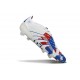 Crampon de Football adidas Predator Elite FG Blanc Bleu Rouge