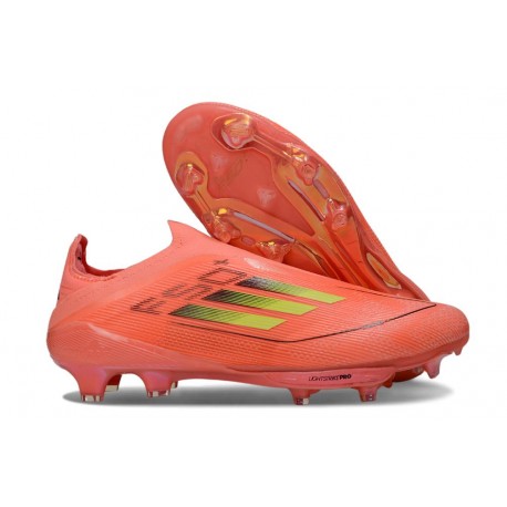 Crampons adidas F50+ Laceless FG Orange Jaune