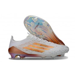 adidas F50 Elite FG Neuf Crampons Blanc Or