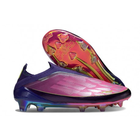 Crampons de Foot adidas F50 Elite LL FG Lamine Yamal Violet Unity Blanc Ftwr Citron Lucide