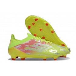 adidas F50 Elite FG Neuf Crampons Jaune Rouge Argent
